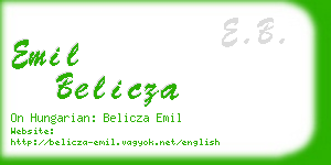 emil belicza business card